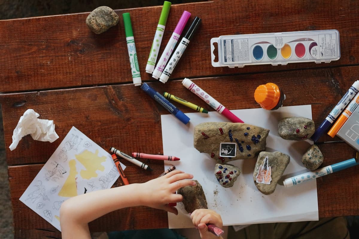 Children exploring paint and colour — gallery-worthy moments, shared safely with families
